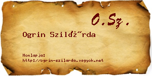 Ogrin Szilárda névjegykártya